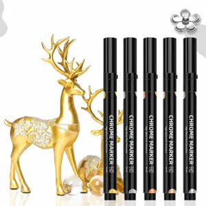 Metallischer Spiegel Chrom Marker Stift Wasserdichter Flüssiger Permanenter Farbstift Für Modell Reparatur Hochglanz Graffiti Stift