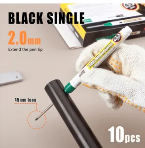 Langer Loch Marker Stift 45mm Tiefen Markierung Holzbau Schwarz Marker 10 Stk Werkzeug.