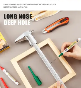 Tiefloch-Holzbearbeitungs-Markierungsstift mit 2,0 mm langer Spitze für präzise Linien.