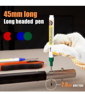Langer Marker Stift mit 45mm Stiftspitze und 2.0mm Spitze fuer Praezisionsmarkierung.