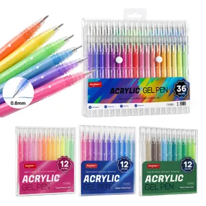 36 Colors Acrylic Gel Pens Set Fine Tip Art Markers for Drawing Writing Journaling