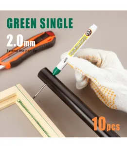 Nahaufnahme des langen Markierungsstifts mit 2,0 mm Spitze für Holzbearbeitung und Fliesen.
