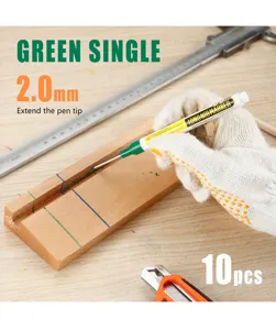 Langes loch marker stifte 2.0mm holzbearbeitung tischler baustelle markierungswerkzeug grün