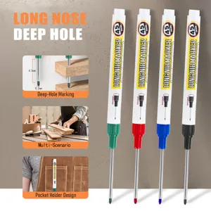 Langer Kopf Tiefes Loch Marker Stift Verlängerte Spitze Wasserdicht Tischlerei Fliese Konstruktion Multi Zweck Markierung Werkzeug