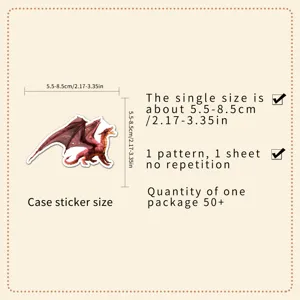 Dragon graffiti stickers pack, waterproof waterproof DIY skateboard phone luggage laptop decals.