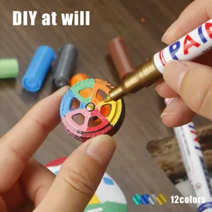 Waterproof quick-drying paint marker pen for furniture touch-up, car tire repair, and DIY craft.