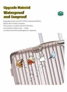 Cute cartoon animal waterproof stickers, fun graffiti decals for luggage, laptop and skateboard.
