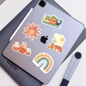 Adesivi decorativi in vinile in stile boho estetico per laptop, telefono e valigia impermeabili.