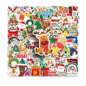 100pcs Christmas graffiti waterproof stickers pack for DIY water bottle laptop luggage