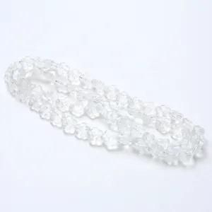 Cuentas de vidrio transparente de flor accesorios de joyería DIY para pulseras collares.