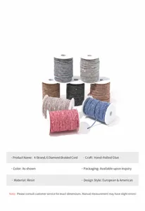 Rhinestone cord rolls resin drill ribbon colorful DIY craft accessories apparel decoration