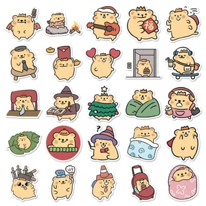 50 Pcs Mignons Autocollants Ours Dessin Animé Étanches pour Carnet Skateboard Tasse Décor