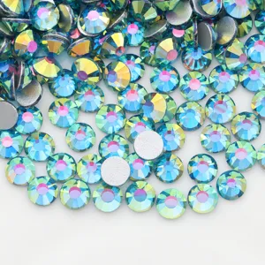 Estrases planos de vidrio color AB cristales para nail art y decoracion de joyas DIY.