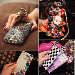 Funda de teléfono con diamantes de imitación DIY brillante lujo diseño para móvil