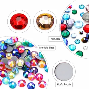 DMC crystal flatback rhinestones hotfix glass diamonds for DIY nail art and clothing decor