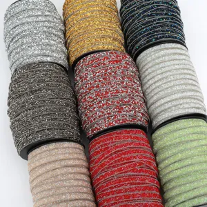10mm resin rhinestone strip with beaded chain, self-adhesive DIY craft garment trim.
