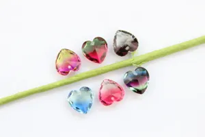 15mm Verloop Hart Glas Strass Hanger DIY Oorbel Sieraden Accessoires 1Stuk Mooi