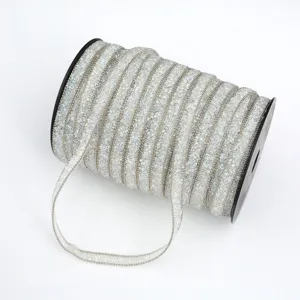 10mm resin rhinestone strip with bead chain for DIY crafts and clothing decoration details.