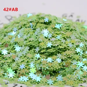 Grüne Laser Schneeflocke Nail Art Pailletten DIY Glitzer Zubehör 5mm Bastelmaterial
