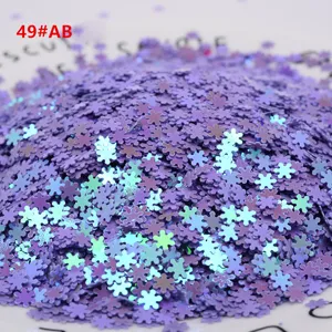 10g 5mm Laser Schneeflocken Nail Art Pailletten holografisches lila DIY Glitzer Zubehör