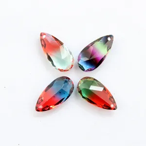 Pendentif perles cristal goutte dégradé 9x20mm colorés accessoires pour bijoux DIY