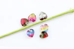 15mm verloop hart glas strass DIY hanger kleurrijke kristallen sieraden accessoire.