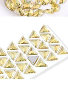 Kristalglas opnaai strass stenen detail, gouden vorm strass voor DIY kleding handwerk.