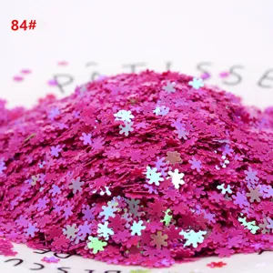 Rosa Laser Schneeflocke Nagel Pailletten 5mm 10g glitzernd DIY Glitzer Flocken für Zubehör.