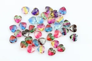 15mmkleurverloop hart kristal strass glas kralen voor diy sieraden oorknopjes hangers.