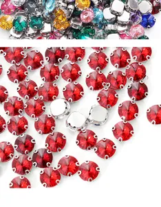 Round acrylic claw rhinestones for DIY garment sewing crafts and accessories decoration.
