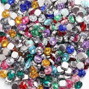 Mixed acrylic claw rhinestones bulk set for DIY craft handmade clothing accessories.