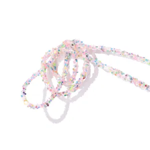 Tubo de Diamantes de Resina Brillante 6mm DIY Accesorio Pelo Sombrero Ropa