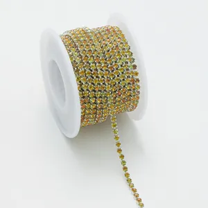 Rhinestone chain roll DIY crystal claw diamond trim for nail art and garment decoration sparkle
