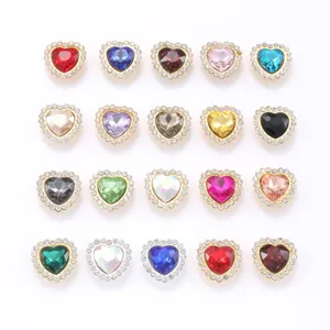 Strass en cristal en forme de cœur à coudre pour bijoux DIY vêtements accessoires artisanat.