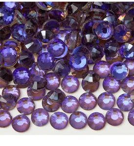 Strass rotondi piatti aurora colorati cristalli di vetro AB per decorazioni nail art fai da te