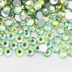 Brillantes diamantes de imitación planos AB para uñas y manualidades, hermosos cristales.
