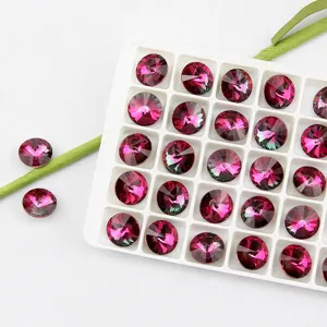 10mm round pointed-back crystal rhinestone gradient DIY nail art decorative gems for crafts