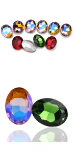 Ovale puntige achterkant kristalglas strass-steentjes voor nail art DIY sieraden maken.