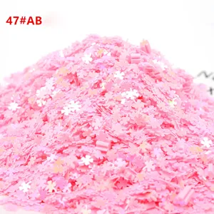Paillettes laser trifoglio a quattro foglie rosa per fai da te e accessori gioielli.