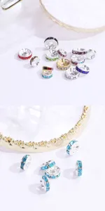 Strass Rondelle Zwischenperlen für DIY handgemachte Armbänder Schmuckherstellung Zubehör.