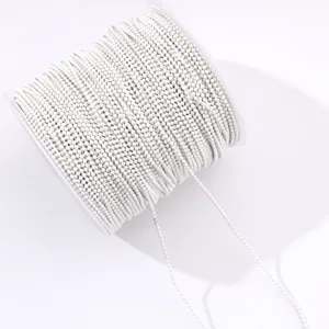 White ball chain spool for DIY crafts, nail art jewelry decoration and hanging ornaments.