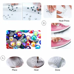 Hotfix Rhinestones Flatback Glass Crystals DIY Iron On Stones For Clothes Nails