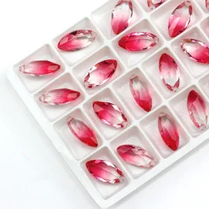 Farbverlauf Markise Glas Strass Anhänger für DIY Ohrringe Schmuckherstellung Teile