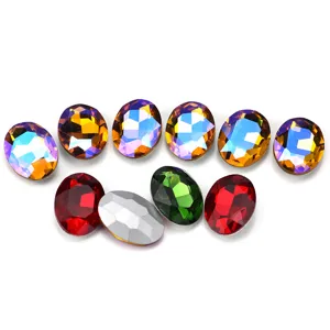 Ovale puntvormige kristalglas strass-steentjes voor nail art en DIY sieraden accessoires.