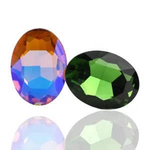 Ovale puntige achterkant kristal strass steentjes voor DIY nail art sieraden decoratie