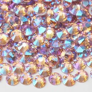 SS30 flatback glass rhinestones crystal stones for DIY nail art phone case decoration 6.5mm