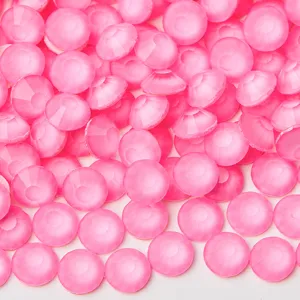 Neon pink flatback rhinestones for DIY crafts, garments, accessories decoration. Vibrant sparkle.