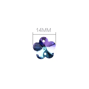 14mm cristal verre fleur à coudre strass perle pour diy vêtements vêtements accessoires décor