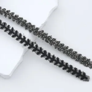 Garniture strass thermocollant DIY vêtements sac ruban cristal décoratif accessoires