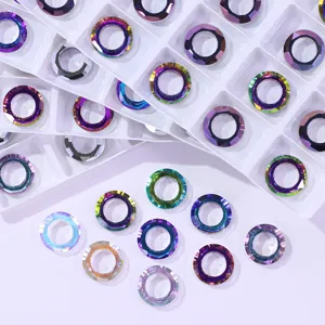 Colorful angel ring rhinestone nail art gems DIY crystal pendants accessories for crafts design